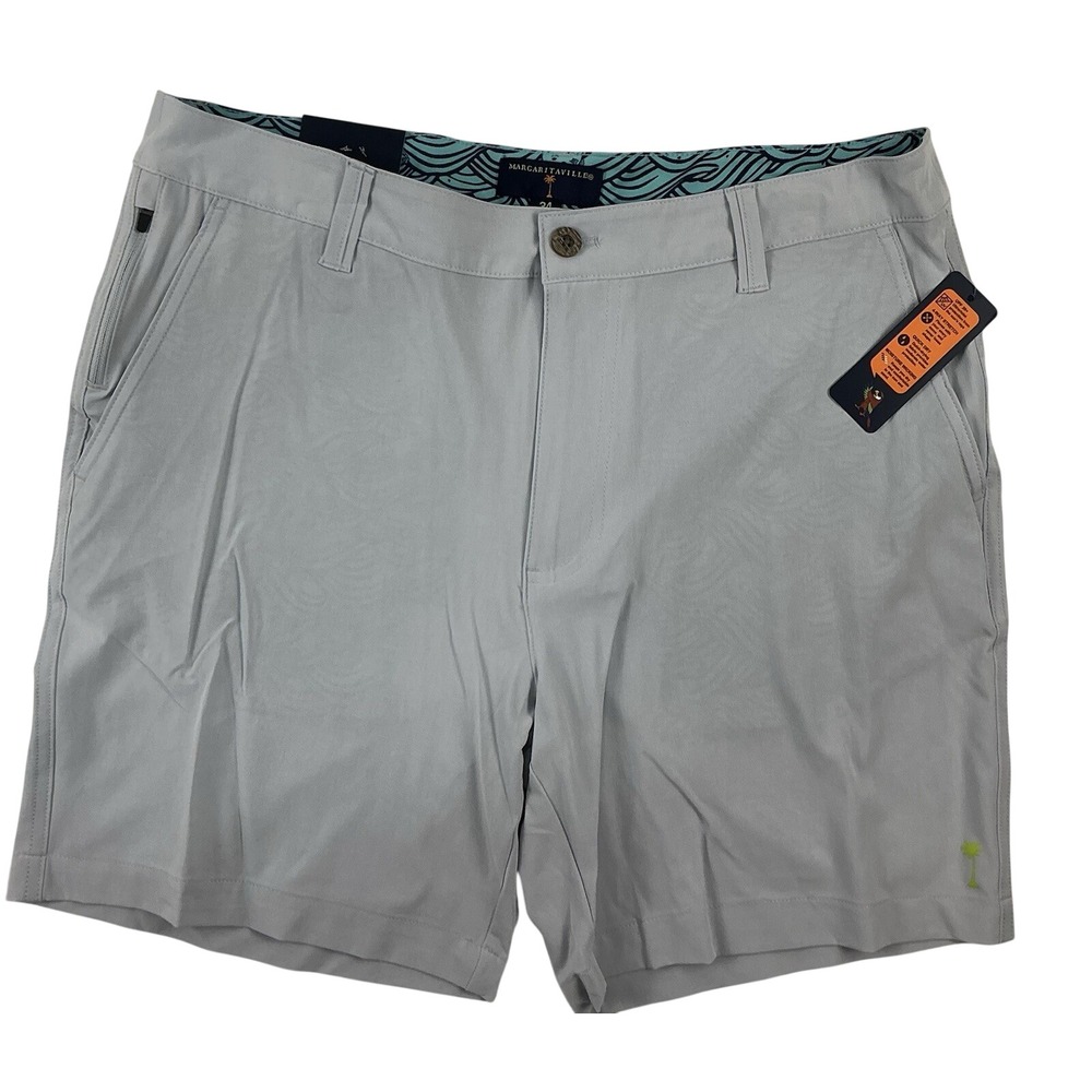 Margaritaville Men's Shorts Size 30 Grey Dawn 4-Way Stretch Quick Dry UPF 30 NWT